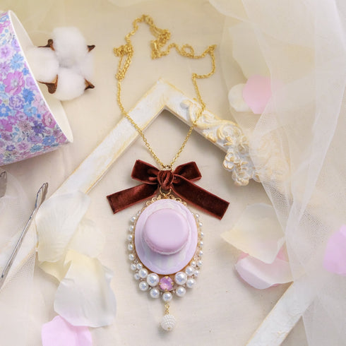 <06012>Macaron Necklace, Lavender