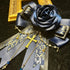 <07002>Blue Gothic Lolita Rose Brooch & Hair Clip with Removable Clip