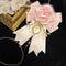 <07005>Light Pink Gothic Lolita Rose Brooch & Hair Clip with Removable Clip
