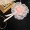 <07016>Light Pink Round Lace Rosette Clip