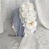 <08001>Rose coffin hair clip white