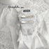 <08002>Rose coffin hair clip White x Dark Blue