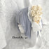 <08004>Rose coffin hair clip White x Natural