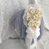 <08004>Rose coffin hair clip White x Natural
