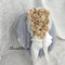 <08005>Rose coffin hair clip White x Ocher