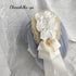 <08008>Rose coffin hair clip Natural white x White