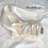 <08008>Rose coffin hair clip Natural white x White
