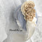 <08009>Rose coffin hair clip Natural white x Ochre