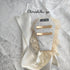 <08009>Rose coffin hair clip Natural white x Ochre