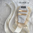 <08010>Rose coffin hair clip Natural white x Red