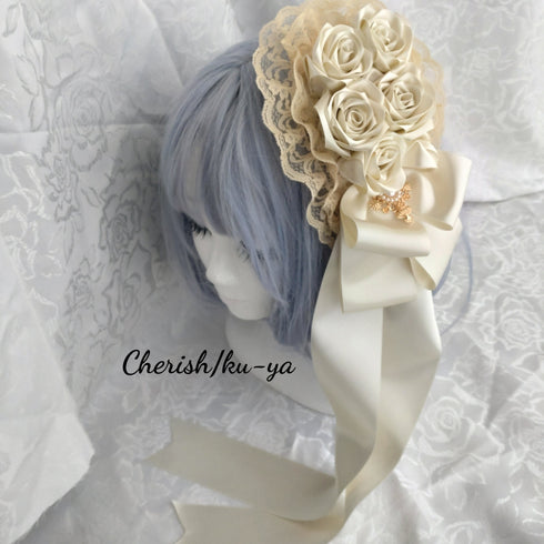 <08011>Rose coffin hair clip Natural x Natural