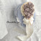 <08012>Rose coffin hair clip Natural white x light brown