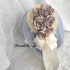 <08012>Rose coffin hair clip Natural white x light brown