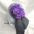 <08014>Rose coffin hair clip black x mauve