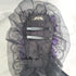 <08014>Rose coffin hair clip black x mauve
