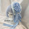 <08016>Rose coffin hair clip Frost Blue