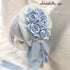 <08016>Rose coffin hair clip Frost Blue