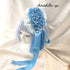 <08018>Rose coffin hair clip Saxophone Blue