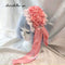 <08022>Rose coffin hair clip Pieny Pink