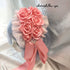 <08022>Rose coffin hair clip Pieny Pink
