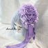 <08025>Rose coffin hair clip Mauve Purple