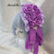 <08026>Rose coffin hair clip Iris Purple