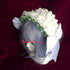 <08029>Rose headpiece White x Bright green