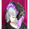 <08030>Rose headpiece Black x Light Purple