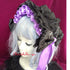 <08030>Rose headpiece Black x Light Purple