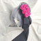 <08031>薔薇棺のヘアクリップ(黒xピンク)