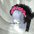 <08032>Rose headpiece Black x Pink