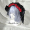 <08033>Rose headpiece Black x Red