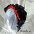 <08033>Rose headpiece Black x Red