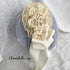 <08035>薔薇棺のヘアクリップ(生成りxシャンパン)