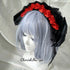 <08036>Rose headpiece Black x Vermilion