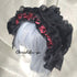 <08037>Rose headpiece Black x Red Mix