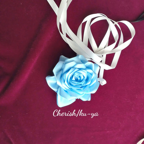 <08043>Rose eye patch Saxe blue