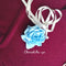 <08043>Rose eye patch Saxe blue