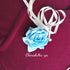 <08043>Rose eye patch Saxe blue