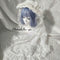 <08044>Rose Bride's Headpiece Veil Up White