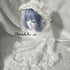 <08044>Rose Bride's Headpiece Veil Up White
