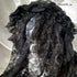<08046>Rose Bride's Headpiece Veil down black
