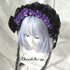 <08048>Rose headpiece (3-way design) black x violet
