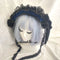 <08050>Rose headpiece (3-way design) black x blue