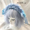 <08052>Rose headpiece (2-way design)Frost Blue