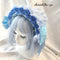 <08053>Rose headpiece (2-way design)Wisteria Blue