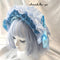 <08054>Rose headpiece (2-way design)Saxe blue