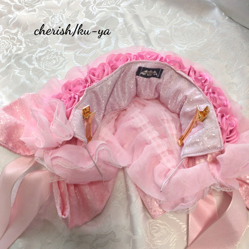 <08056>Rose headpiece (2-way design)Pieny Pink