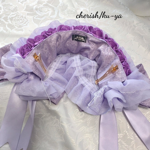 <08060>Rose headpiece (2-way design)Iris Purple
