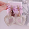 <09011>Heart pearl Earrings